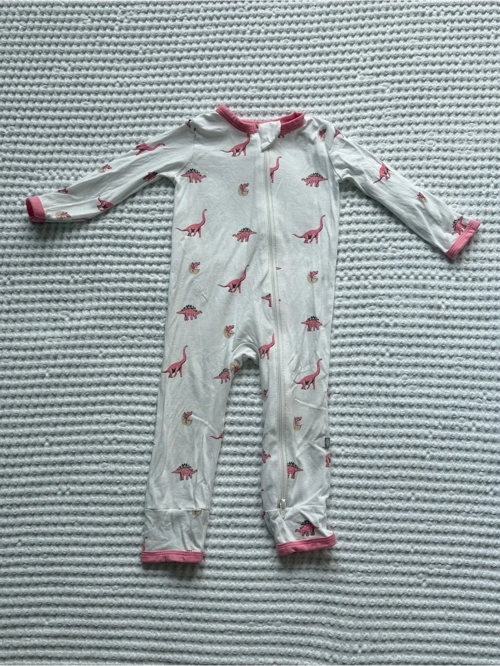 Kyte Baby Rose Jurassic Zippered Romper Sleeper Rare Retired Print Bamboo 6-12M